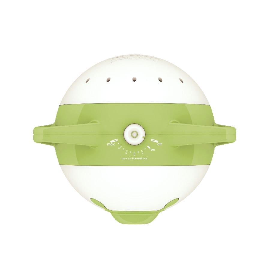 Nosiboo Pro2 Electric Nasal Aspirator for babies to clear stuffy little noses: green, view from above