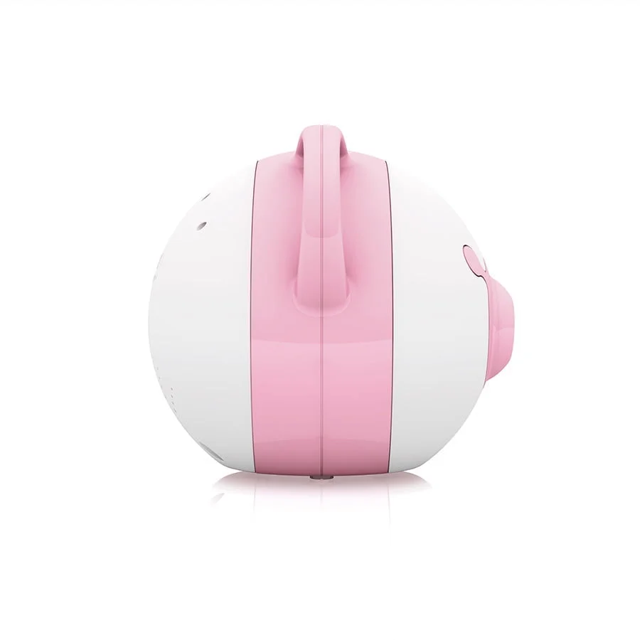 Nosiboo Pro Electric Nasal Aspirator for babies to clear stuffy little noses: pink, left side view