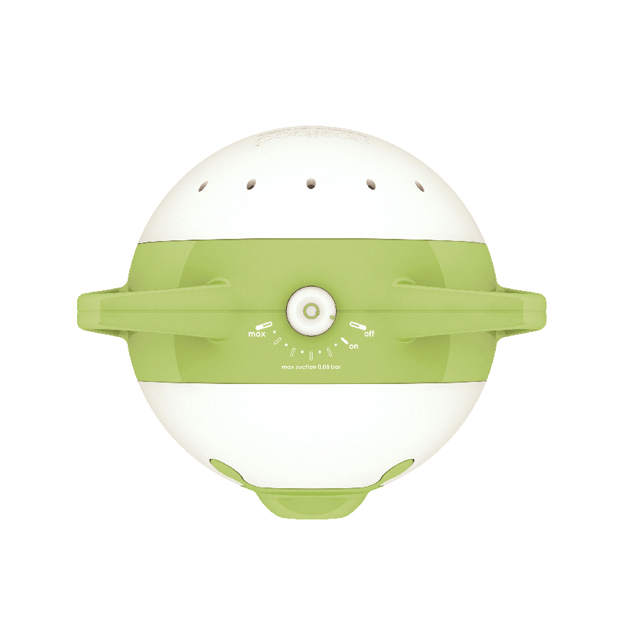 Nosiboo Pro2 Electric Nasal Aspirator for babies to clear stuffy little noses: green, view from above