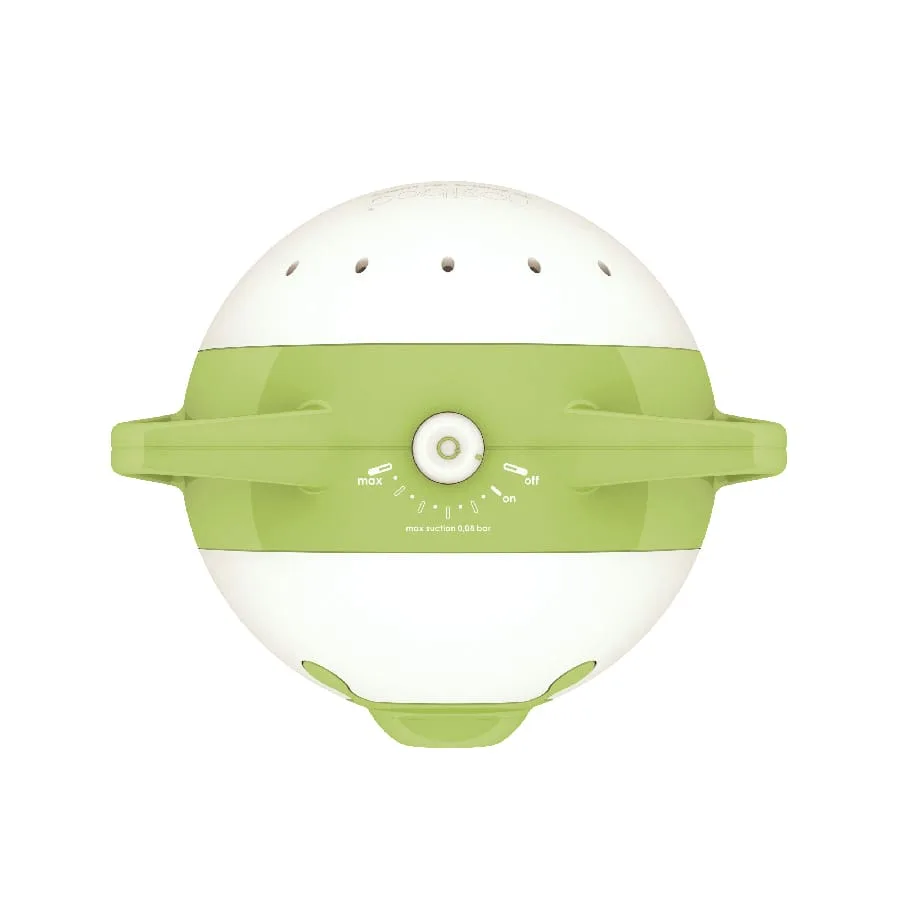 Nosiboo Pro2 Electric Nasal Aspirator for babies to clear stuffy little noses: green, view from above