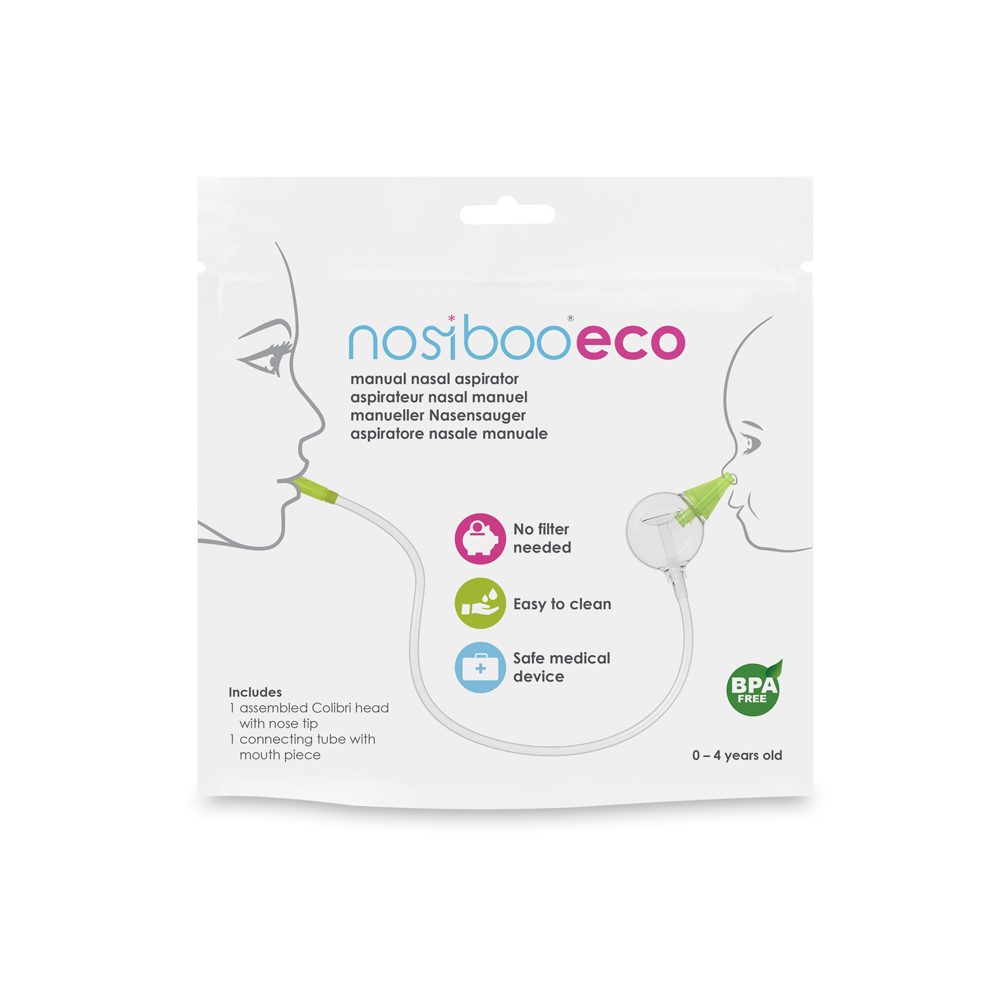 The package of the Nosiboo Eco Manual Nasal Aspirator