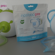 A package of Nosiboo Pro Accessory Set in blue color.